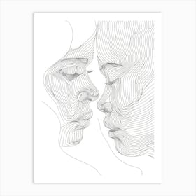 Minimalist Portrait Studies Woman Line 6 Art Print