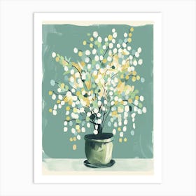 Willow Tree Flat Illustration 6 Art Print