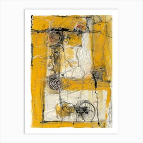 Yellow And Black 2 Art Print