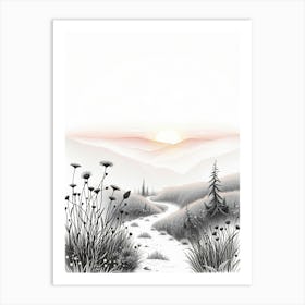 Sunset In The Mountains 44 Art Print