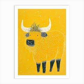 Yellow Yak 1 Art Print