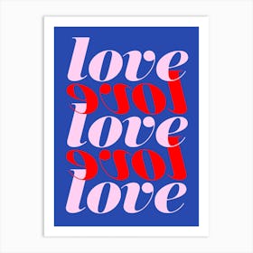 Love Blue Art Print