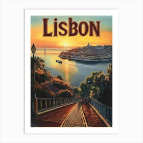 Aihrgdesign A Mid Century Modern Travel Poster For Lisbon Sho 92e8e6a9 61e6 4162 9cef B11c7a8a2809 1 Art Print