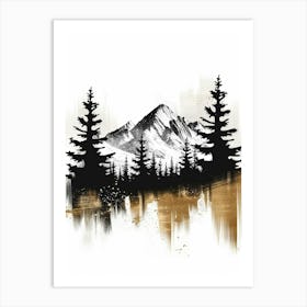 Snowy Mountains Canvas Print 1 Art Print