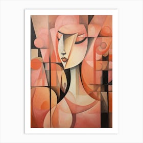 Cubist Abstract Geometric Illustration 6 Art Print