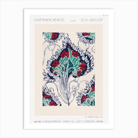 Botanical Pochoir Pattern In Oriental Style, Eugène Séguy Art Print