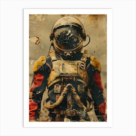 Beautiful Retro Astronaut 5 Art Print