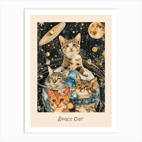 Space Cat Poster Art Print