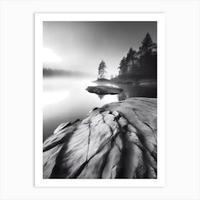 Fog On The Lake Art Print