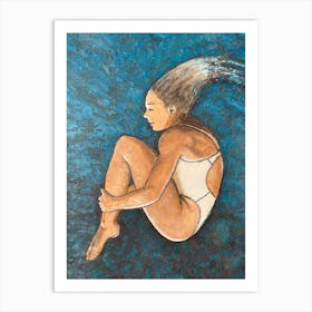 Turning High Diver Art Print