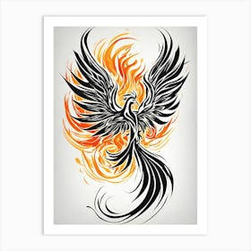 Phoenix Tattoo 4 Art Print