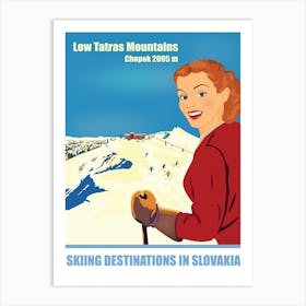 Ski At Low Tatras Mountains, Slovakia Art Print