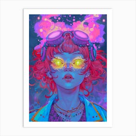 Girl With Goggles Art Print