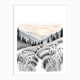 Landscape Painting 8 Art Print