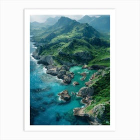 Aerial View Of A Tropical Island 3 Art Print