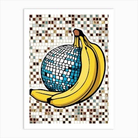 Bananas And Disco Ball Art Print