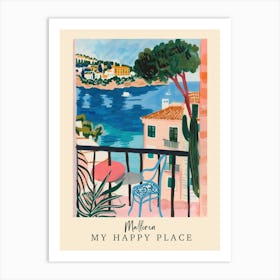 My Happy Place Mallorca 1 Travel Poster Art Print