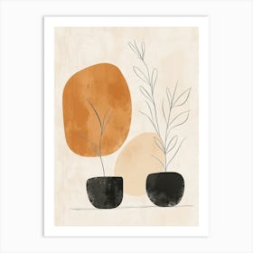 Two Potted Plants Art Print