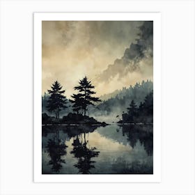 Asian Landscape Painting 45 Art Print