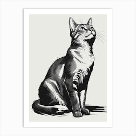 Leonardo Phoenix Create A Minimalist Blackandwhite Ink Drawing 0 (7) Topaz Low Resolution 4x Art Print