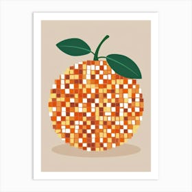 Mosaic Orange 4 Art Print