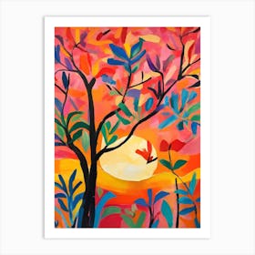 Colorful painting Matisse tree Art Print