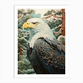 Ohara Koson Inspired Bird Painting Eagle 4 Art Print