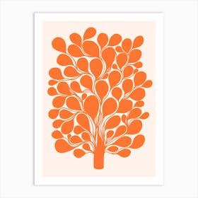 Tree Orange Art Print