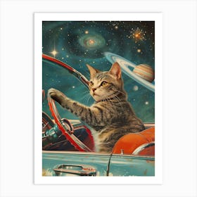 Cat In Space Art Print