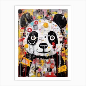 Panda Art In Outsider Art Style 3 Art Print