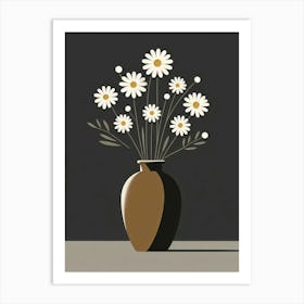 Daisies In A Vase 5 Art Print