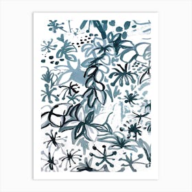 Blue Flowers Art Print