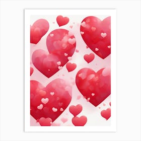 Cute Hearts Love Art Print