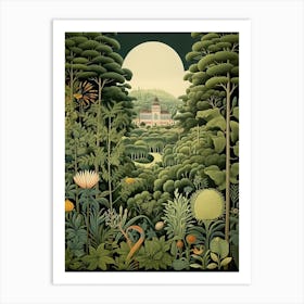 San Diego Botanic Garden Usa Henri Rousseau Style 4 Art Print