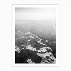 Alps In Black And White Art Print