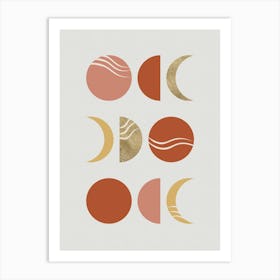 Bohemian Moon Phases Art Print