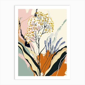 Colourful Flower Illustration Gypsophila 5 Art Print