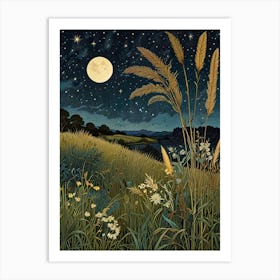 William Morris Night In The Meadow Art Print