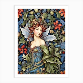 Fairie In William Morris Style Art Print