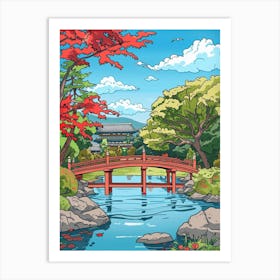 Gero Japan Colourful Illustration Art Print