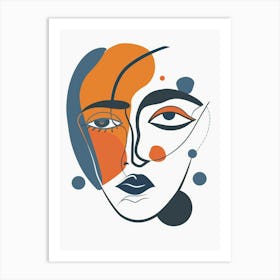 Abstract Woman'S Face 21 Art Print