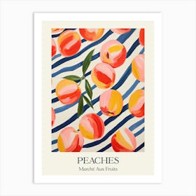 Marche Aux Fruits Peaches Fruit Summer Illustration 3 Art Print