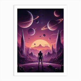 Aliens And Planets Art Print