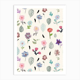 Pressed Floral Pattern Art Print