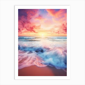 Sunset beach Art Print