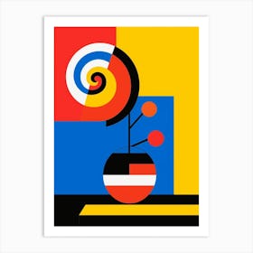 Snail Abstract Pop Art 4 Art Print