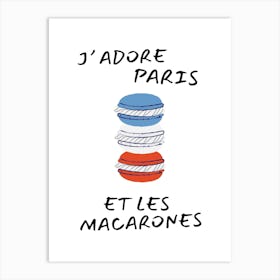 Paris et les Macarones Art Print