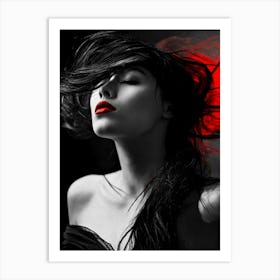 Black And Red Art Print