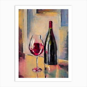 Pinot Noir Rosé Oil Painting Cocktail Poster Art Print