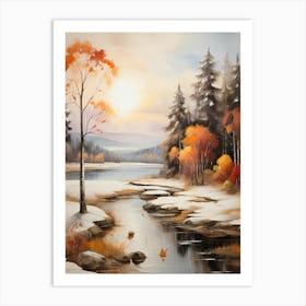 Autumn By The River 3 Art Print